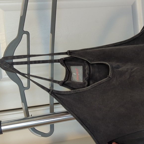 Free People Hot Shot Onesie - Washed Black NWT - Picture 5 of 8